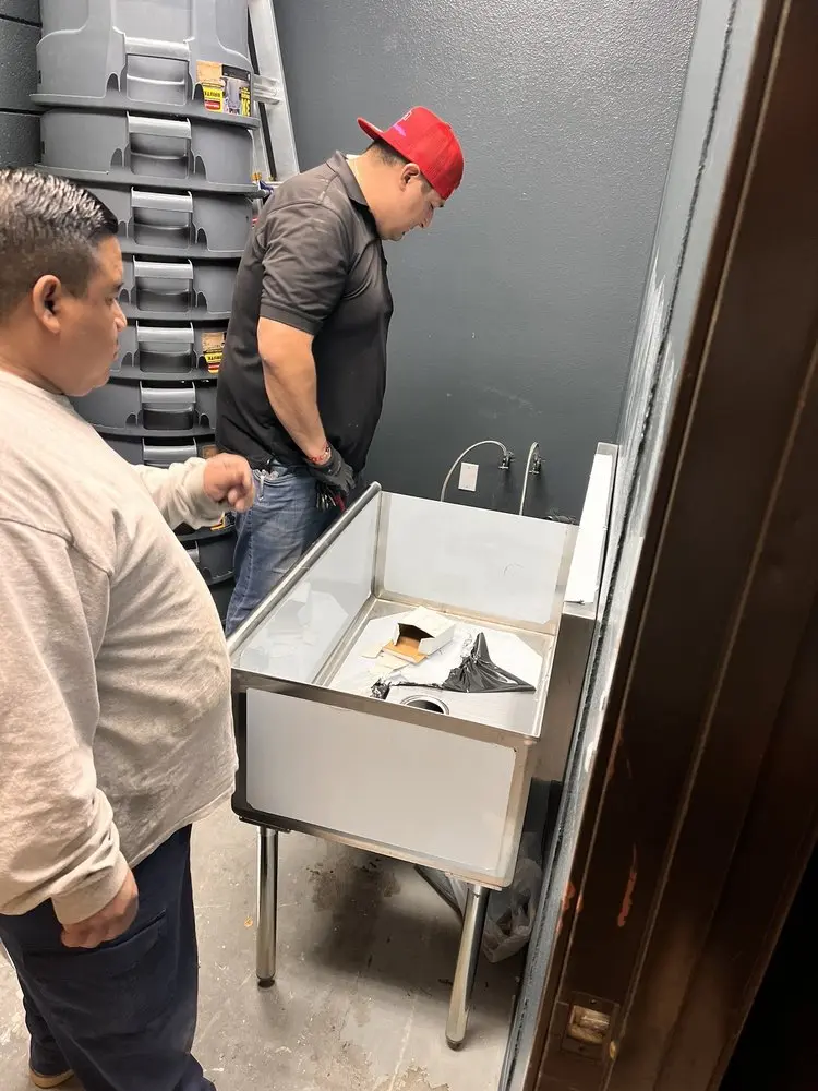 Commercial plumbing and sink installation in Hutto